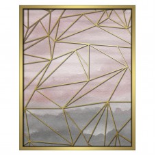Fractal Watercolor-Blush Shadowbox With Glass Screenprint   566068767